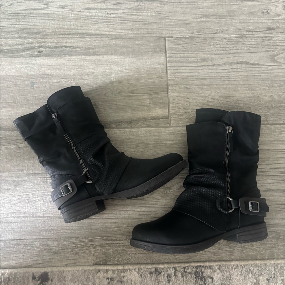 Black Women's Biker Boots